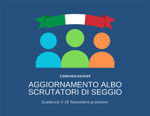 Iscrizioni aperte Albo Scrutatori dal 1° ottobre 2026 al 30 novembre 2026